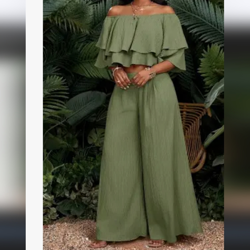 Elegant Olive Green Set